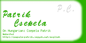 patrik csepela business card